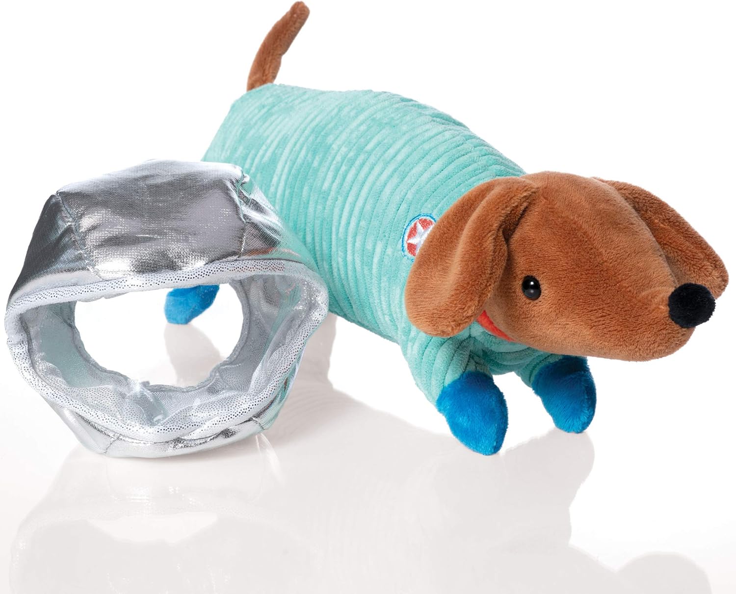 Manhattan Toy Animal de peluche Space Dog con casco extraíble de 13 pulgadas de largo