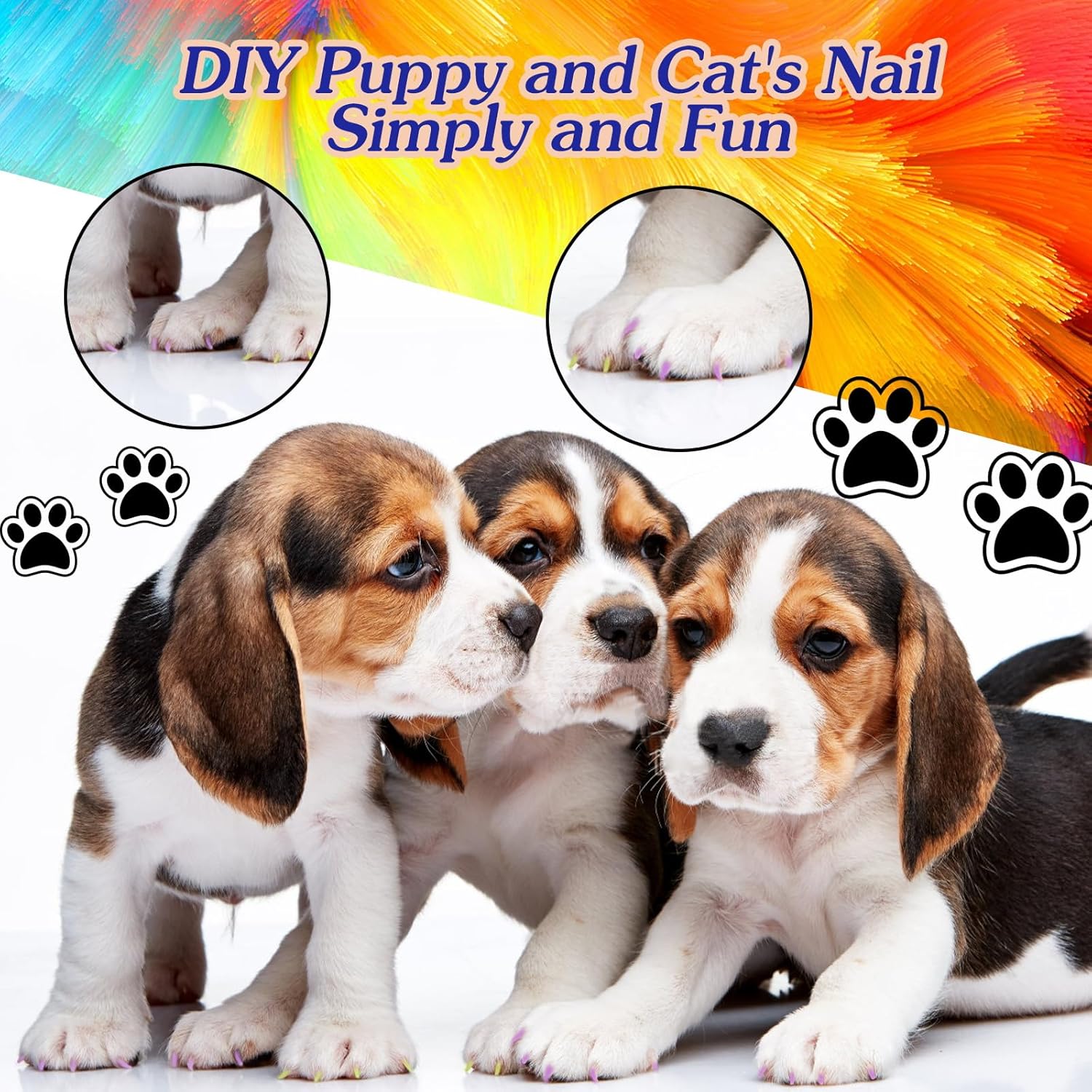 Bolígrafos de esmalte de uñas para perro, 15 colores, juego de esmaltes de uñas para mascotas, secado rápido, seguro para mascotas, esmalte de uñas