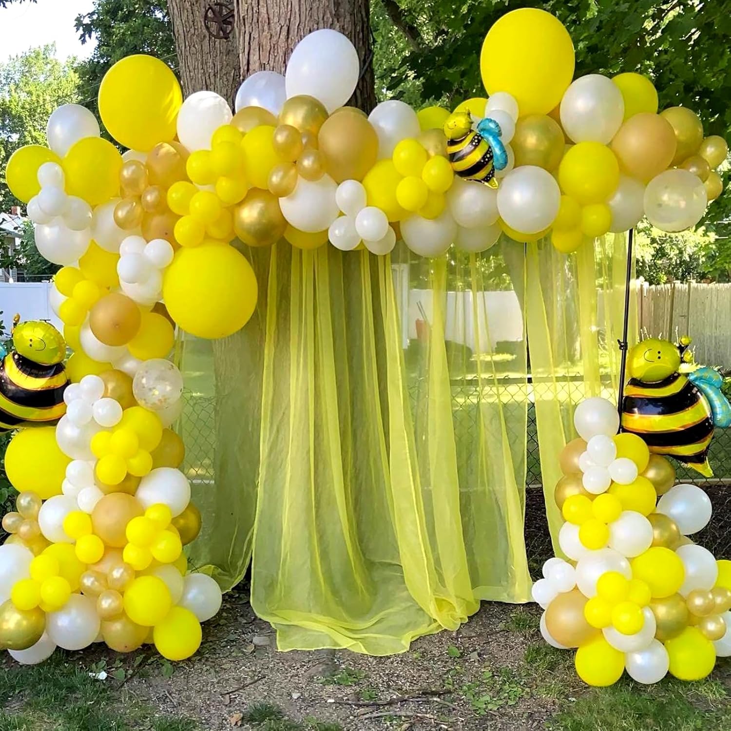 RUBFAC Globos amarillos, 50 globos amarillos de 12 pulgadas y cinta, globos de látex gruesos para cumpleaños, boda, baby shower, graduación,