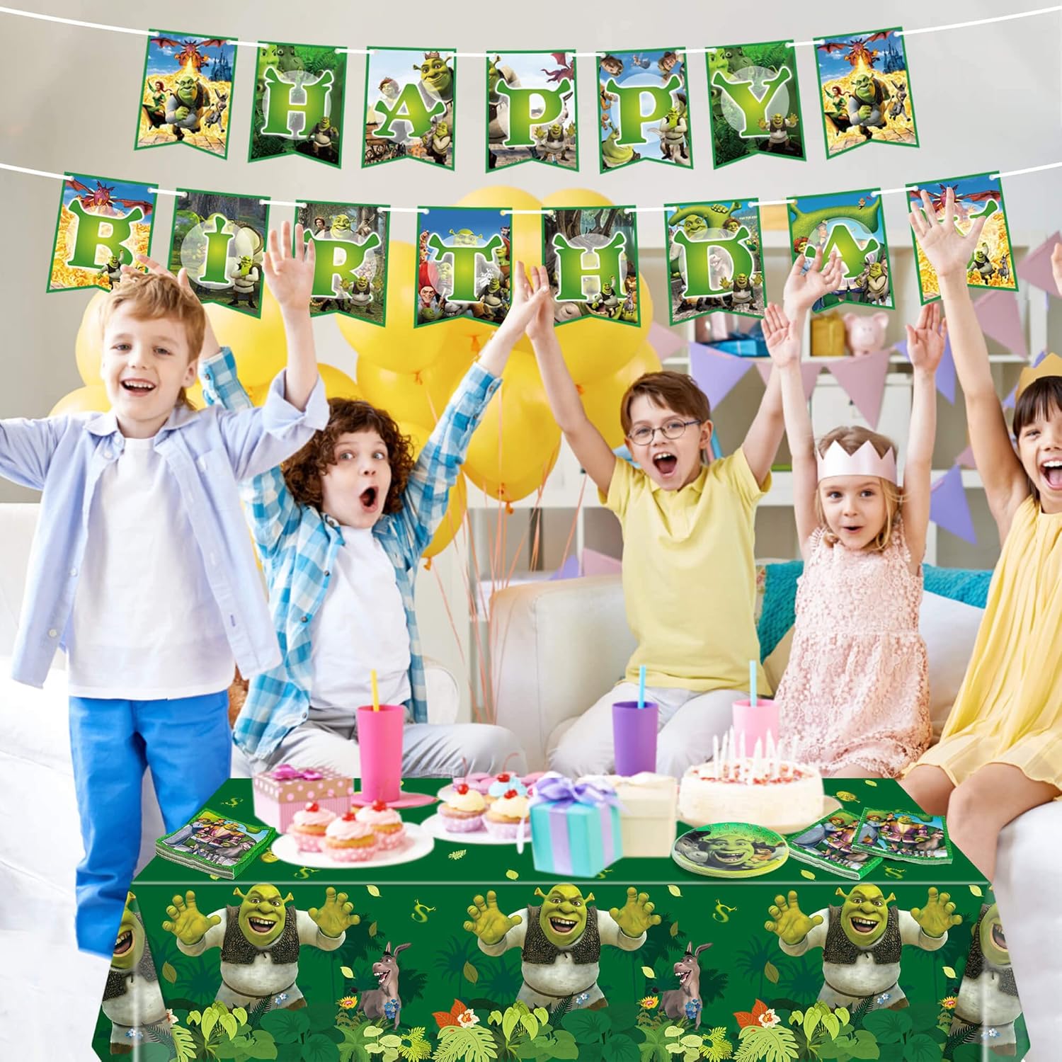 83 piezas de suministros para fiesta de cumpleaños de monstruos, decoraciones de fiesta temática de película para niños y niñas, el día de San