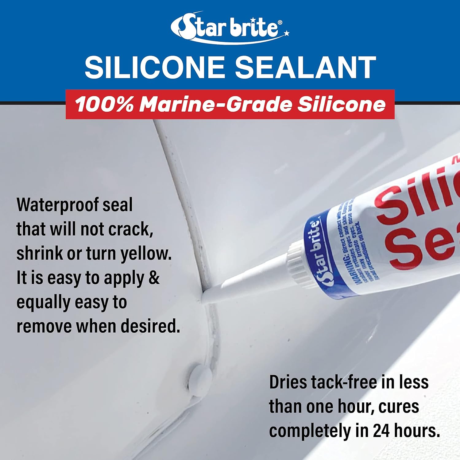 STAR BRITE Sellador de Silicona Negro 10.3 OZ. (082123)