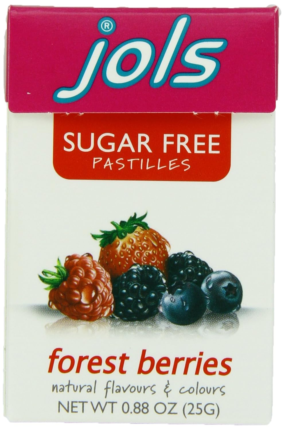 Jols Sugar Free Pastilles, Forest Berry, 0.88-Ounce Boxes (Pack of 12)