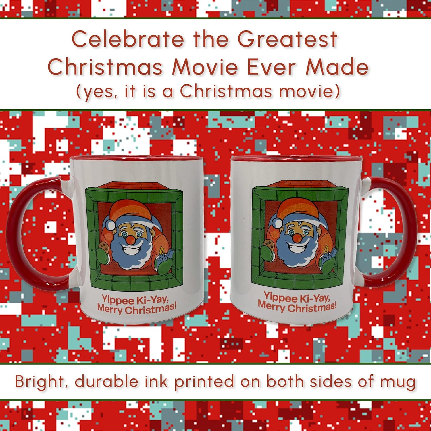 Taza de Navidad Geek, taza de cerámica de Navidad de 11 onzas, taza dura para regalo de película