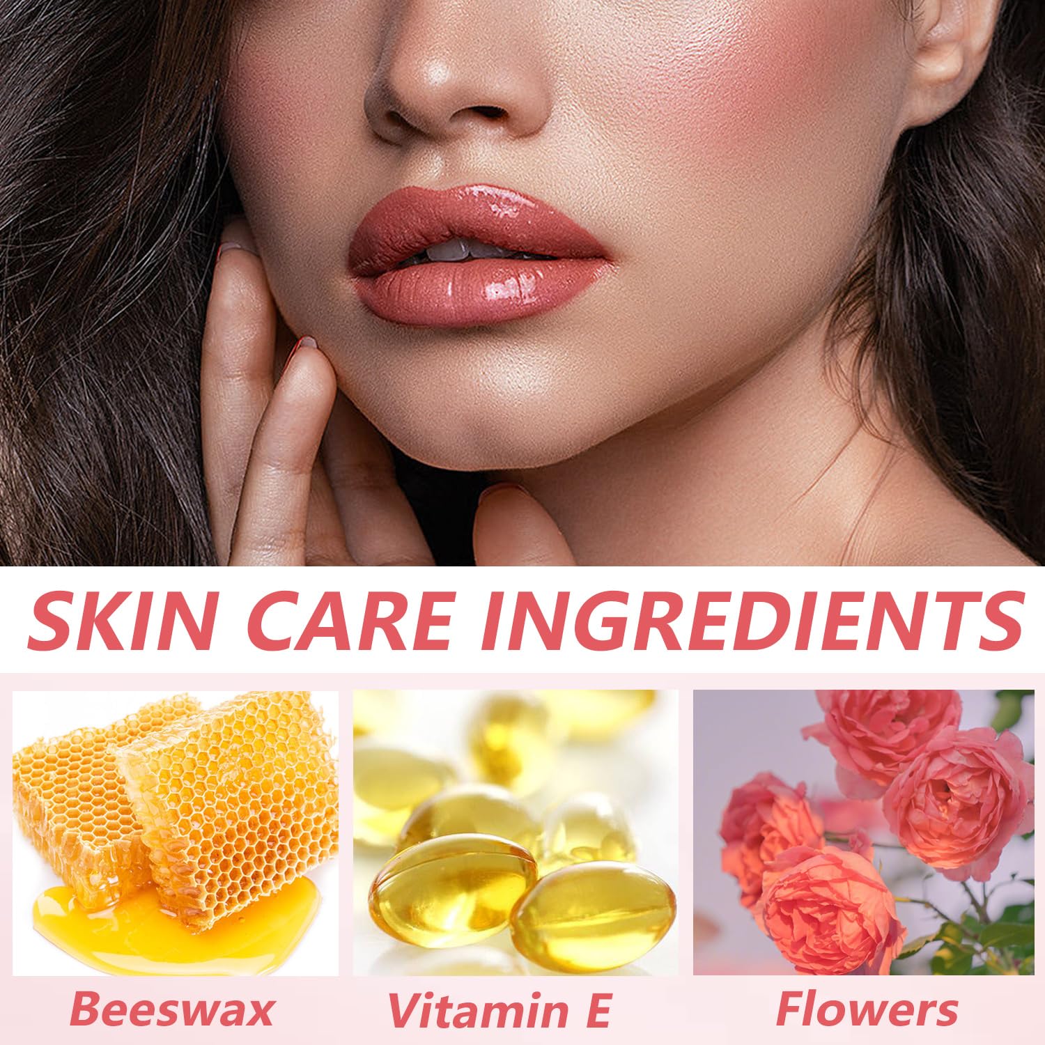 2 lápices labiales de gelatina de flores de cristal, brillo labial mágico que cambia de color, bálsamo labial hidratante nutritivo de larga