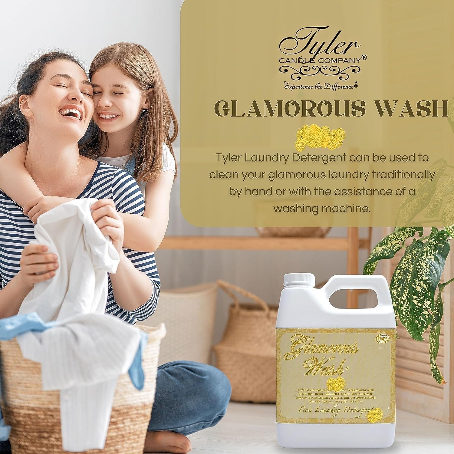 Tyler Candle Glamorous Wash Diva Detergente para ropa de 32 onzas con paquete de sobres Diva