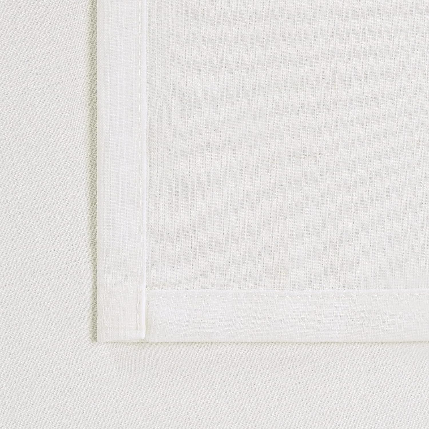 BGment Cortinas semitraslúcidas de 54 pulgadas, cortinas traslúcidas con aspecto de lino sintético con bolsillo para cortinero, cortinas traslúcidas