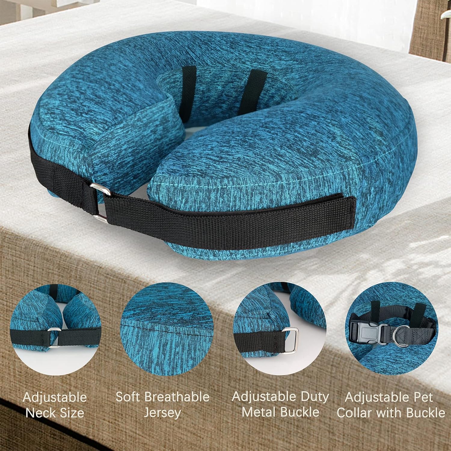 MIDOG Cono estilo collar para perros para después de la cirugía, collar inflable suave para mascotas, perros y gatos para evitar que las mascotas