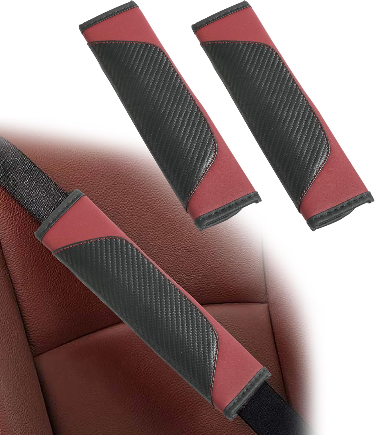 RACOONA Funda para cinturón de seguridad, fundas para cinturón de seguridad, accesorios de automóvil, almohadilla de hombro para cinturón de