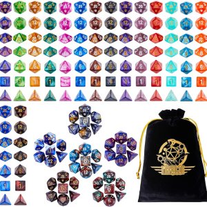 DND – Juego de dados poliédricos de 20 x 7 pulgadas (140 piezas) de dos colores para Dungeons and Dragons DND RPG MTG, juego de mesa de 20 colores DND – Juego de dados poliédricos de 20 x 7 pulgadas (140 piezas) de dos colores para Dungeons and Dragons DND RPG MTG, juego de mesa de 20 colores