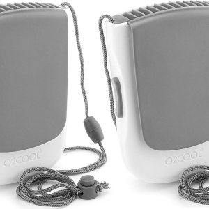 O2COOL Ventilador de collar de lujo, alimentado por batería, ventilador de refrigeración personal manos libres con cordón ajustable, soporte de mesa O2COOL Ventilador de collar de lujo, alimentado por batería, ventilador de refrigeración personal manos libres con cordón ajustable, soporte de mesa