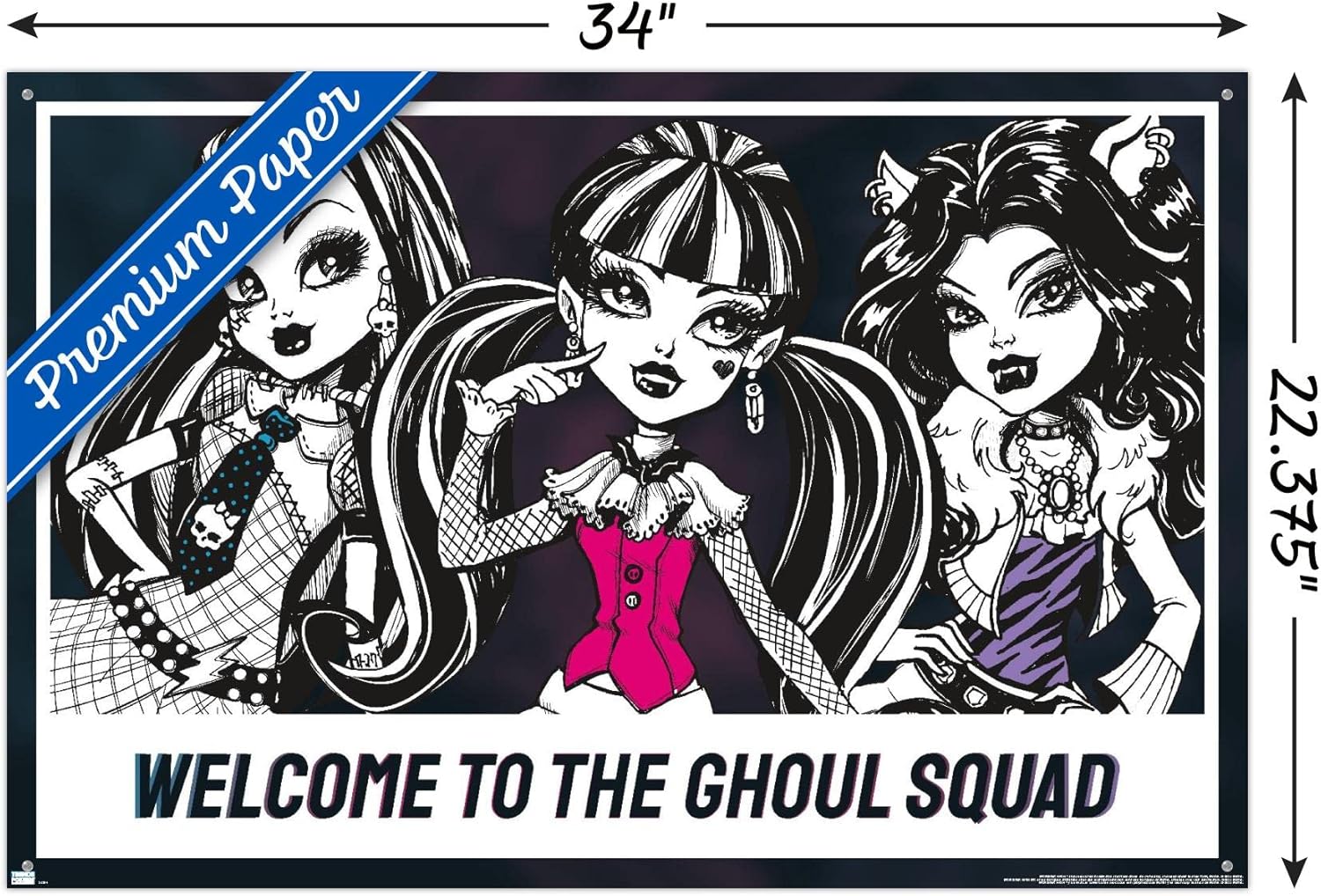 Mattel Monster High – Póster de pared con chinchetas