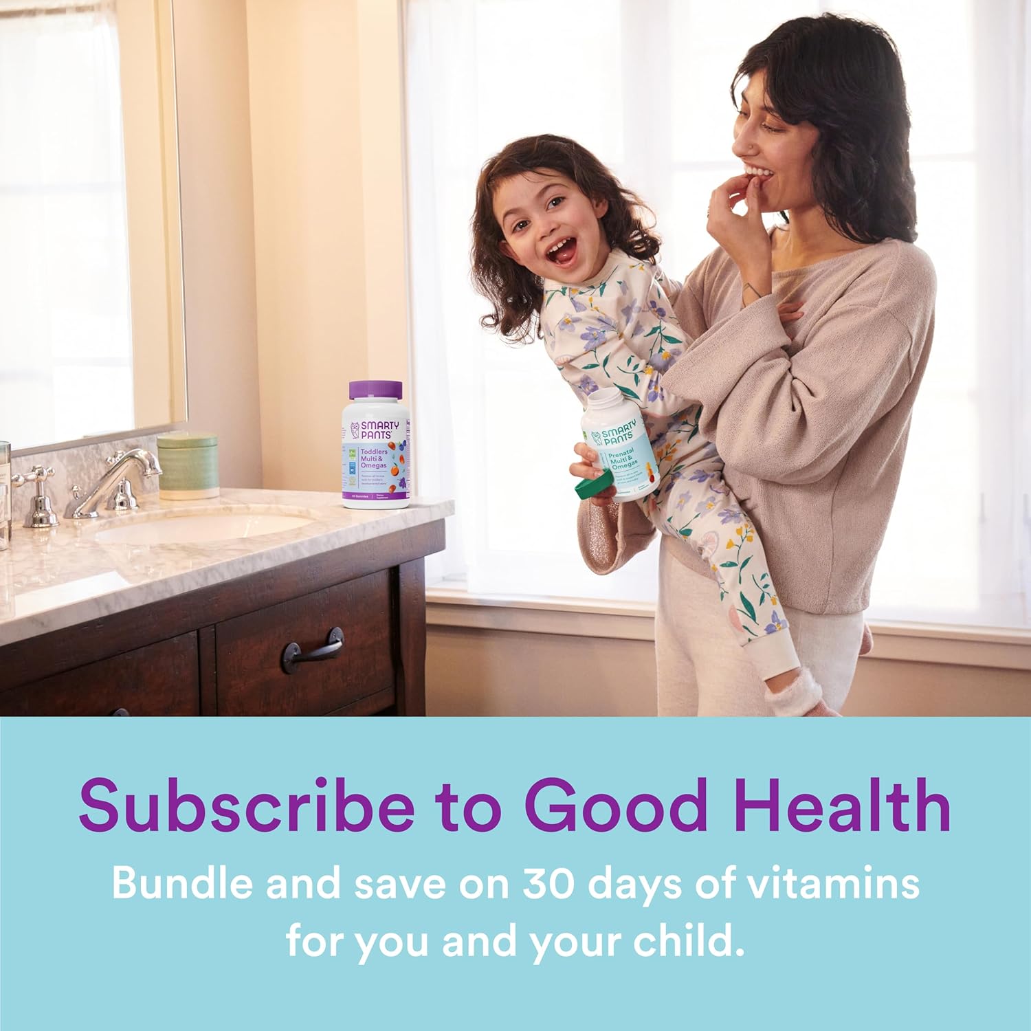 SmartyPants Paquete de gomitas multivitamínicas prenatales y para niños pequeños aceite de pescado Omega 3 (EPADHA), biotina, metilfolato, vitamina