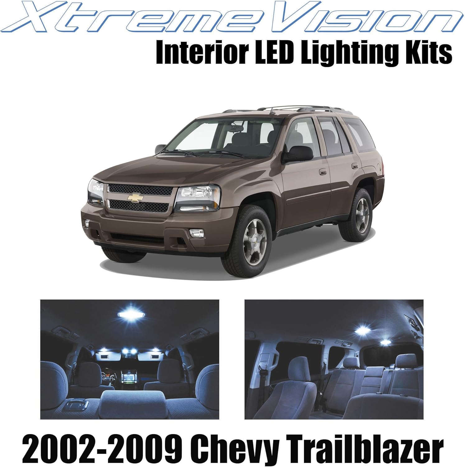 XtremeVision LED interior para Chevy Trailblazer 2002-2009 (16 piezas) kit de LED interior blanco frío + herramienta de instalación