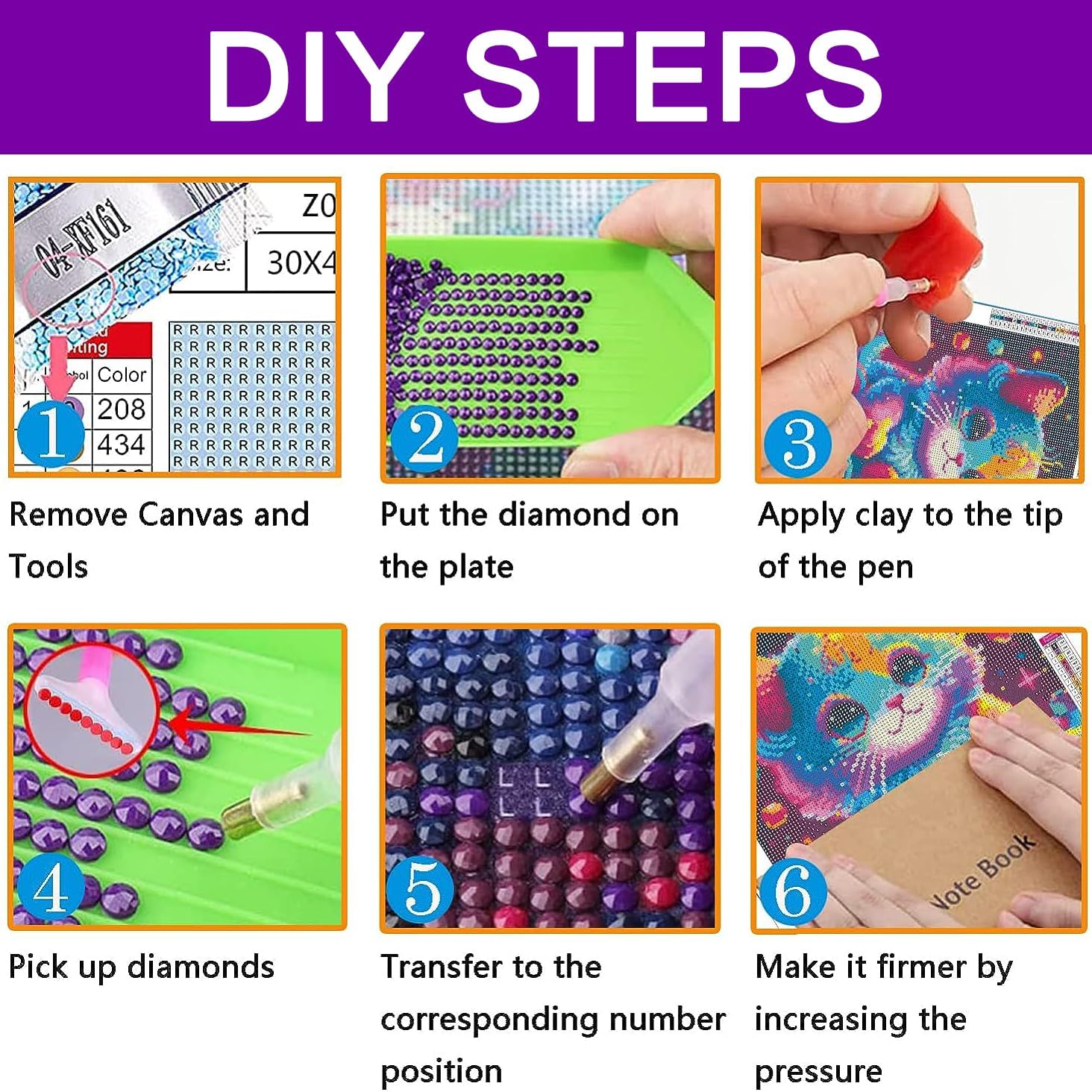 croshom Kits de arte de diamantes de elefante 5D, kits de pintura de diamantes lephant para adultos principiantes, pintura de bricolaje con
