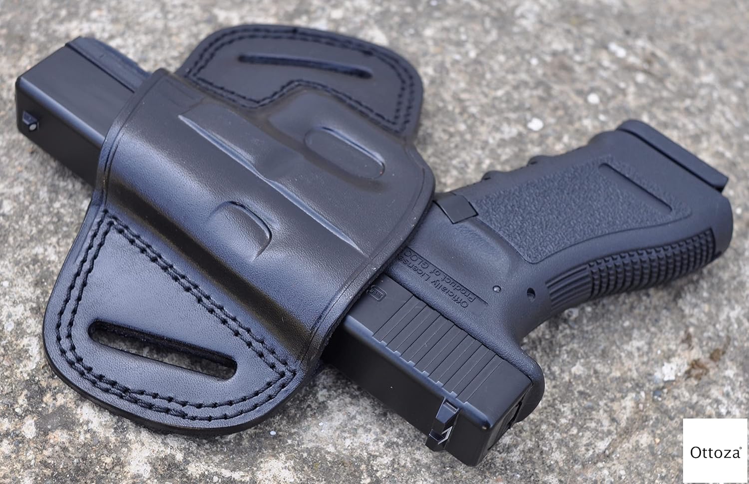 Ottoza Funda de cuero hecha a mano para pistola Glock (171919X23) para diestros Glock 19 Holster Owb – Glock 19X Holster Owb – Glock 17 Holster Owb