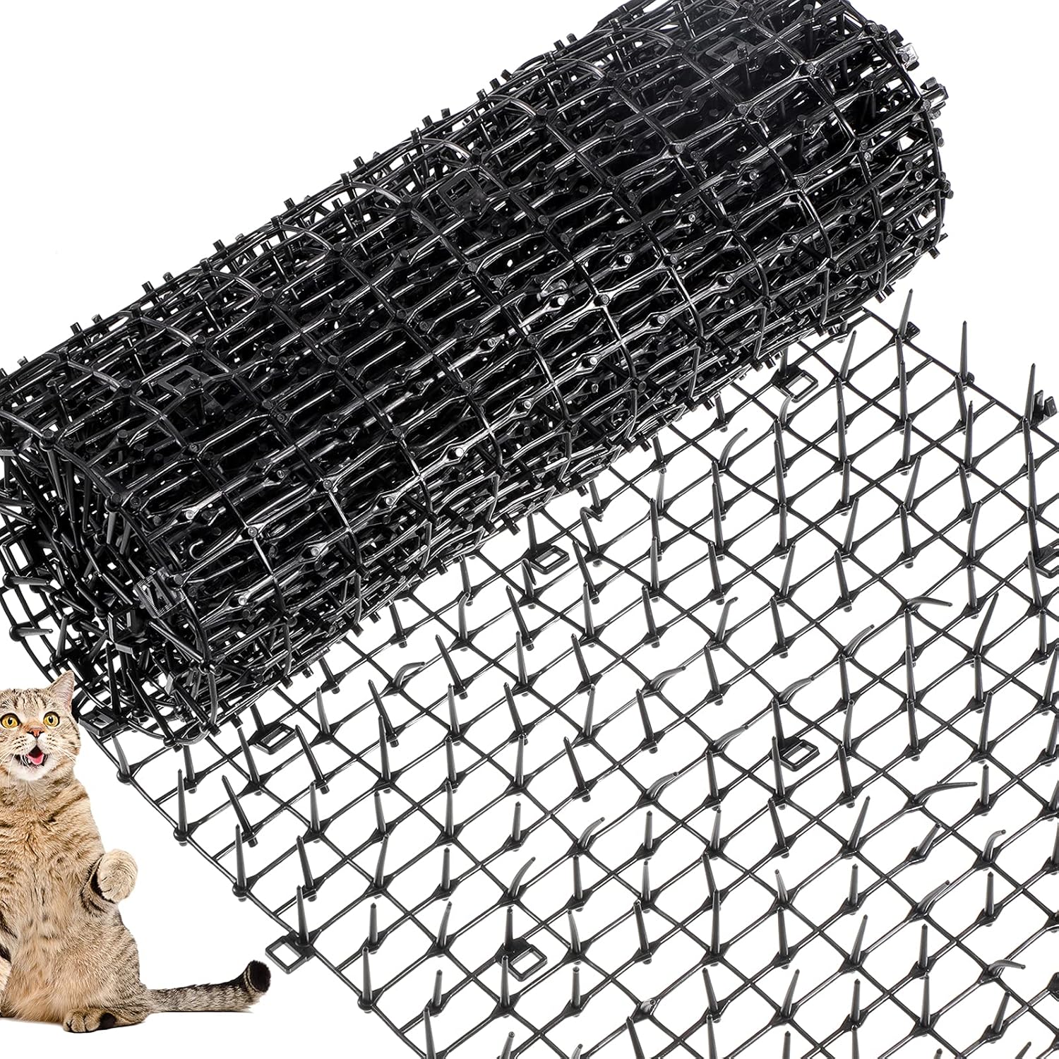 Zopeal 1 rollo de 158 x 12 pulgadas1 rollo de espigas para gatos que mantienen al perro fuera del sofá, tapete disuasorio para gatos, valla con