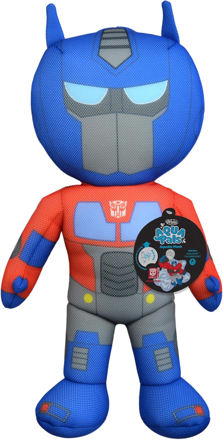 WAHU Aqua Pals Transformers Optimus Prime – Juguete de agua de peluche grande – Uso en la piscina, playa, patio trasero, bañera o interior