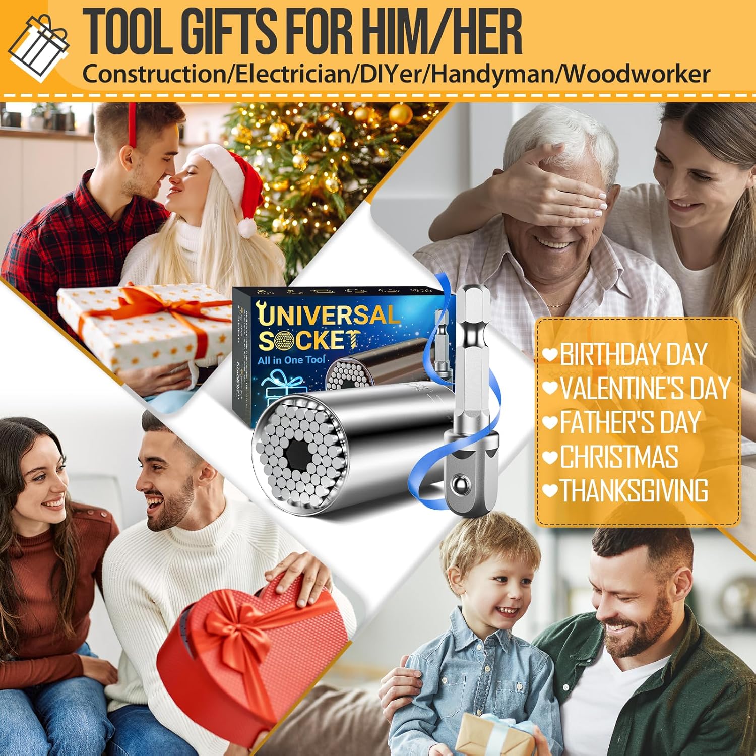 Herramientas de enchufe súper universales, regalos para hombres, regalos para hombres, regalos de Navidad, idea de cosas geniales para hombres,