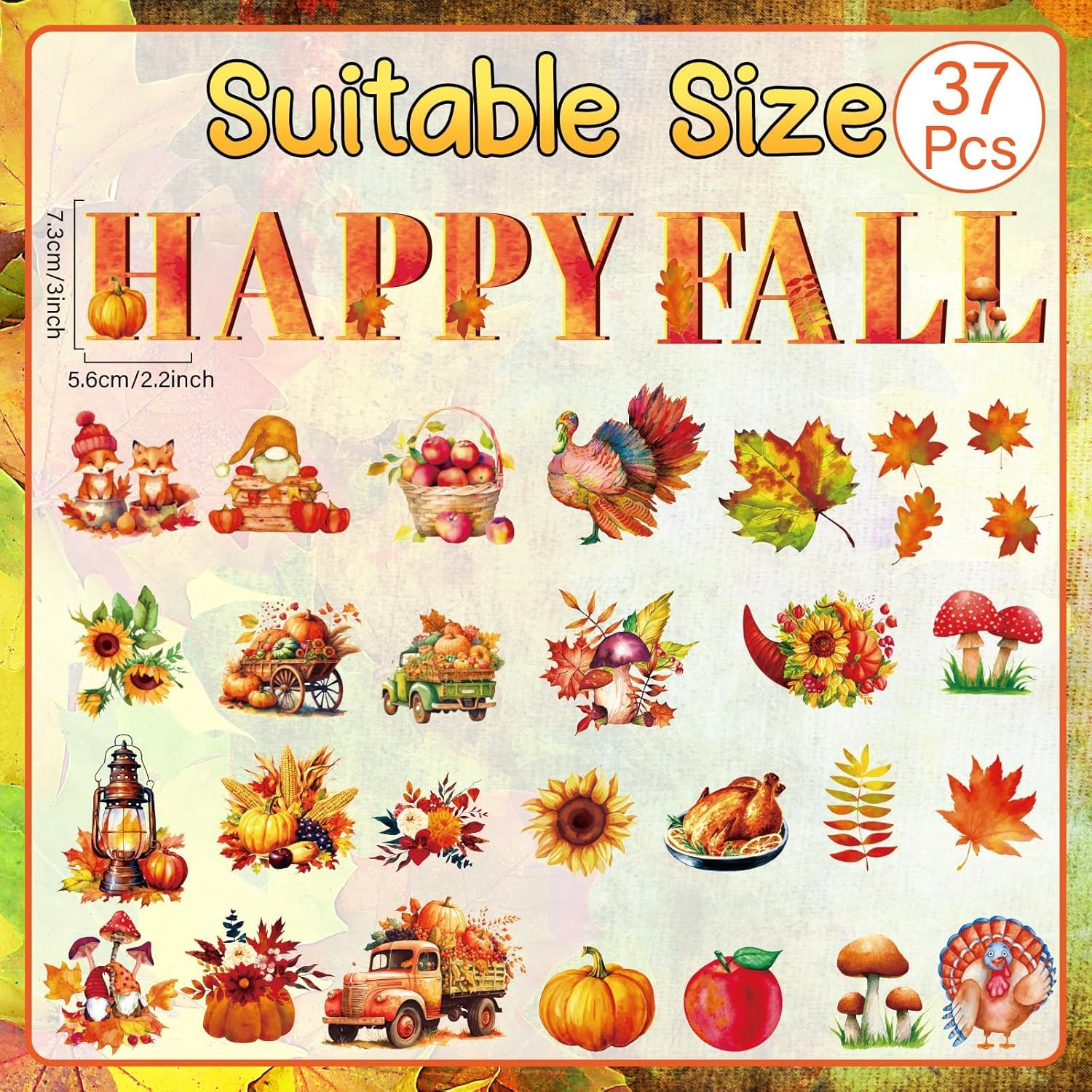29 piezas de imanes de otoño retro para el día de Acción de Gracias, refrigerador magnético de bienvenida para el otoño, decoración de otoño para