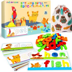 SpringFlower See & Spell – Juguete de letras a juego, juguete educativo de aprendizaje para niños y niñas de 3, 4, 5, 6 años, actividades de SpringFlower See & Spell – Juguete de letras a juego, juguete educativo de aprendizaje para niños y niñas de 3, 4, 5, 6 años, actividades de