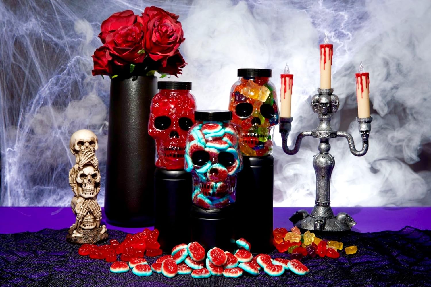 Tarro de dulces de Halloween (Gushing Gummy Brains)