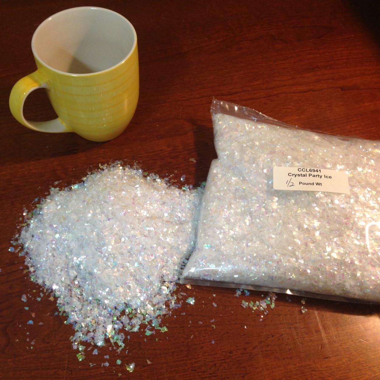 Jimmy Jem’s – Navidad blanco iridiscente para globos de nieve, decoraciones 8 oz (9700)