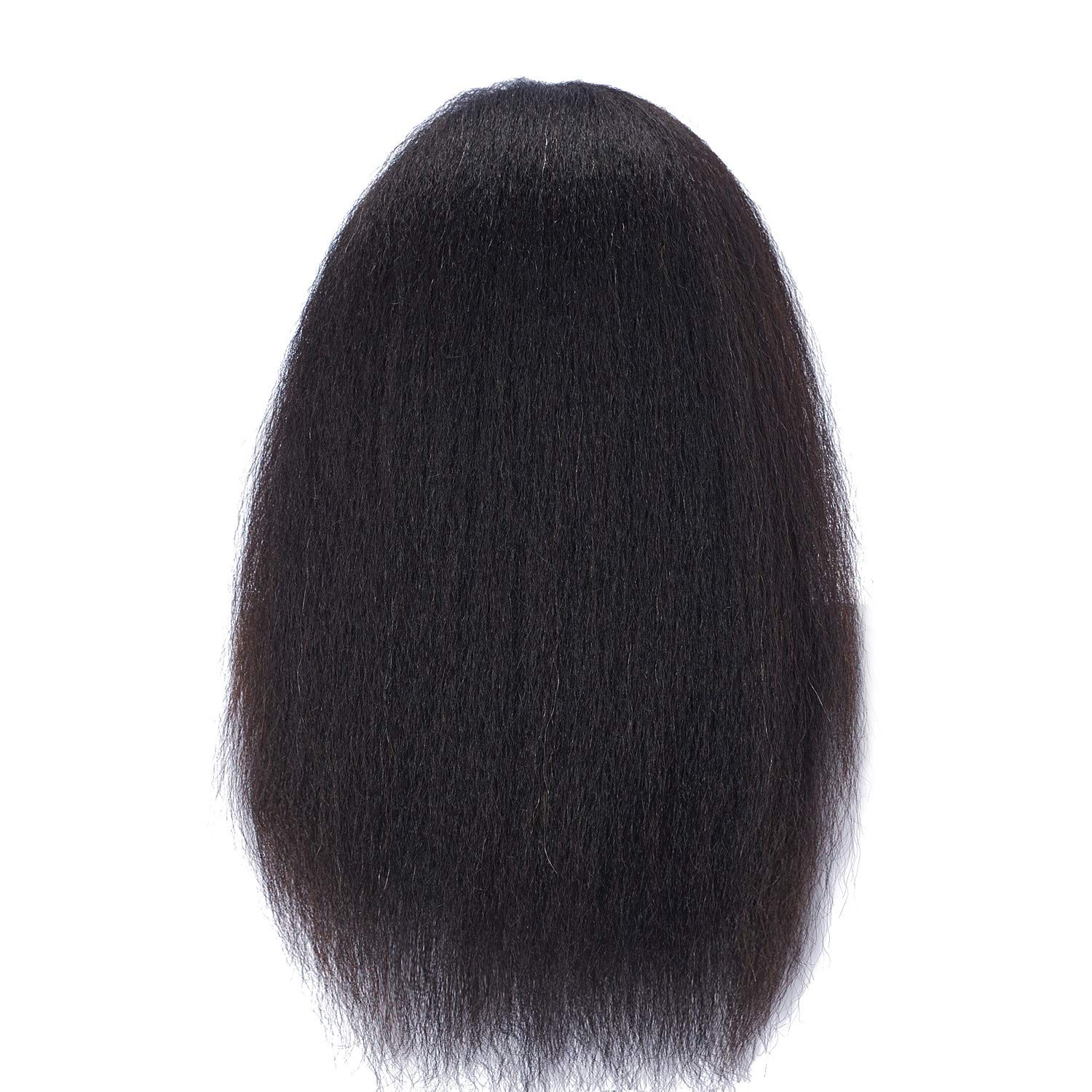 Cabeza de maniquí con cabello afro 100 % real, para estilizar, cabeza de muñeca para entrenamiento de cosmetología, cabeza de maniquí para práctica,