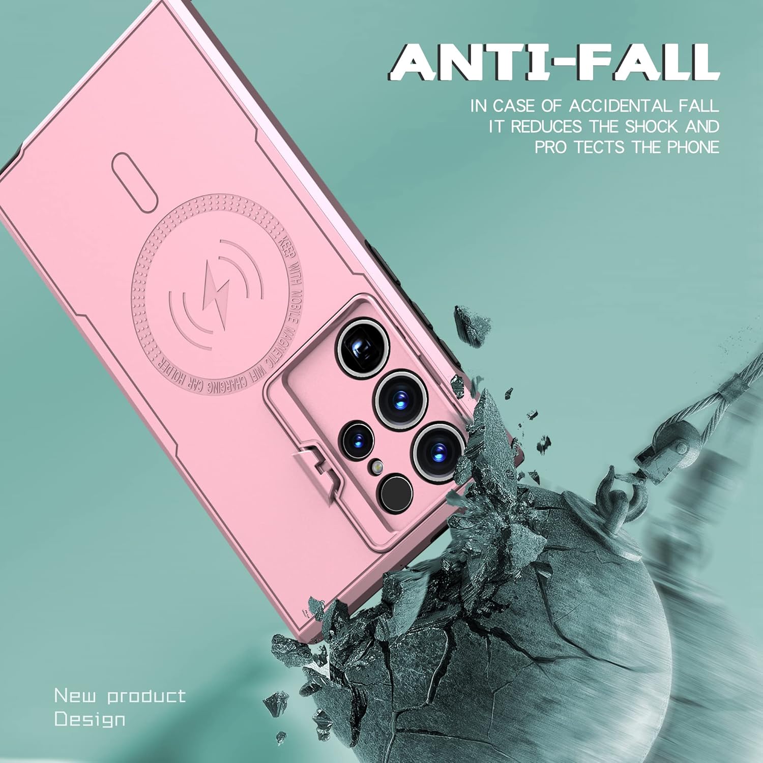 Asuwish Funda de teléfono para Samsung Galaxy S22 Ultra 5G con protector de pantalla de vidrio templado y soporte delgado, accesorios móviles