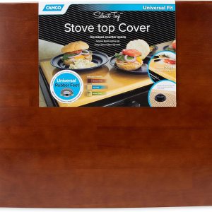 Cobertor para parte superior de hornalla Camco Oak Accents Universal Silent, Acabado Bordeaux Cobertor para parte superior de hornalla Camco Oak Accents Universal Silent, Acabado Bordeaux