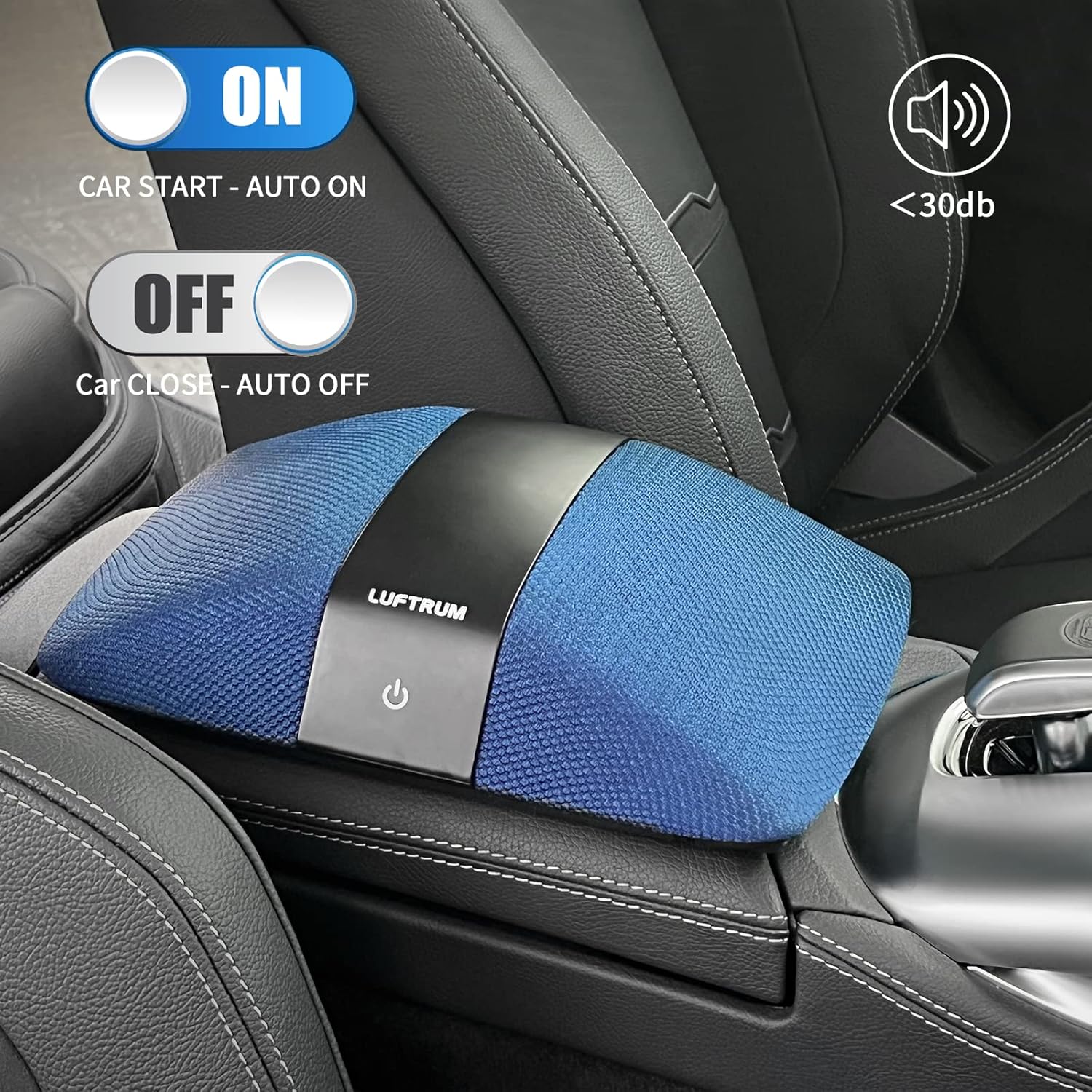 Purificador de aire para automóvil con filtro HEPA verdadero H13 purificador de aire portátil para automóviles para humos de escape, COV, humo,