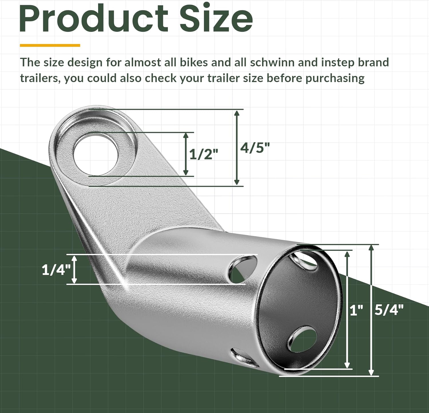 Titanker Enganche de remolque de bicicleta mejorado para Schwinn, acoplador de remolque de bicicleta, accesorio de remolque de bicicleta para
