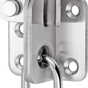 Paquete de 2 pestillos abatibles, 1.81 x 1.77 pulgadas, acero inoxidable de níquel cepillado grueso, resistente, cerrojo para puerta de granero, Paquete de 2 pestillos abatibles, 1.81 x 1.77 pulgadas, acero inoxidable de níquel cepillado grueso, resistente, cerrojo para puerta de granero,