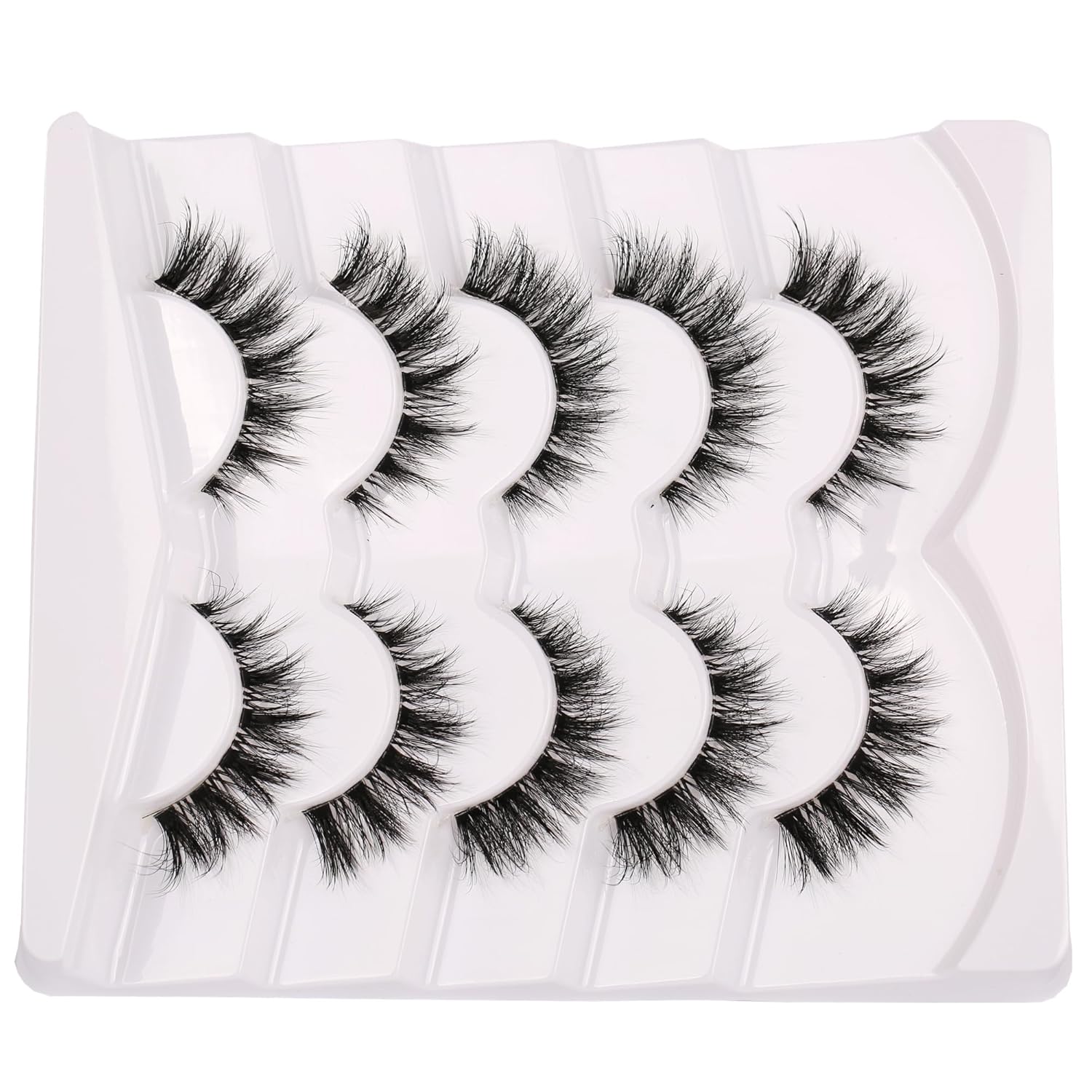 Gmagictobo Pestañas postizas naturales de ojo de gato, pestañas de banda transparente, esponjosas, finas, 3D, pestañas de imitación de visón,