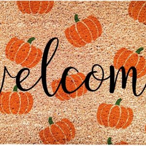 Decoración de Halloween para puerta delantera, 23.6 x 15.7 pulgadas, decoración de primavera de calabaza de Halloween, tapetes de puerta con Decoración de Halloween para puerta delantera, 23.6 x 15.7 pulgadas, decoración de primavera de calabaza de Halloween, tapetes de puerta con