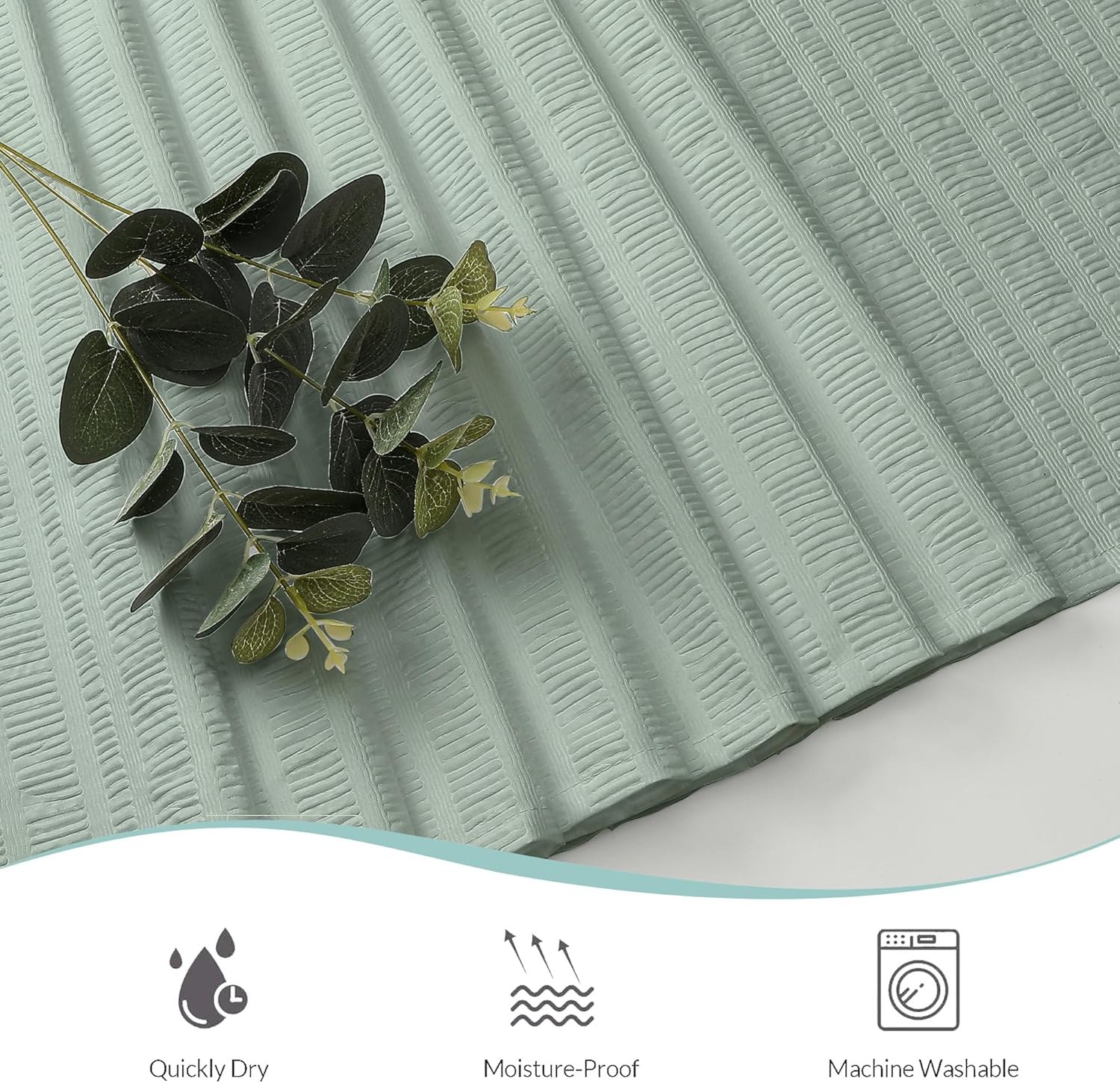 Cortinas de ducha verdes para baño