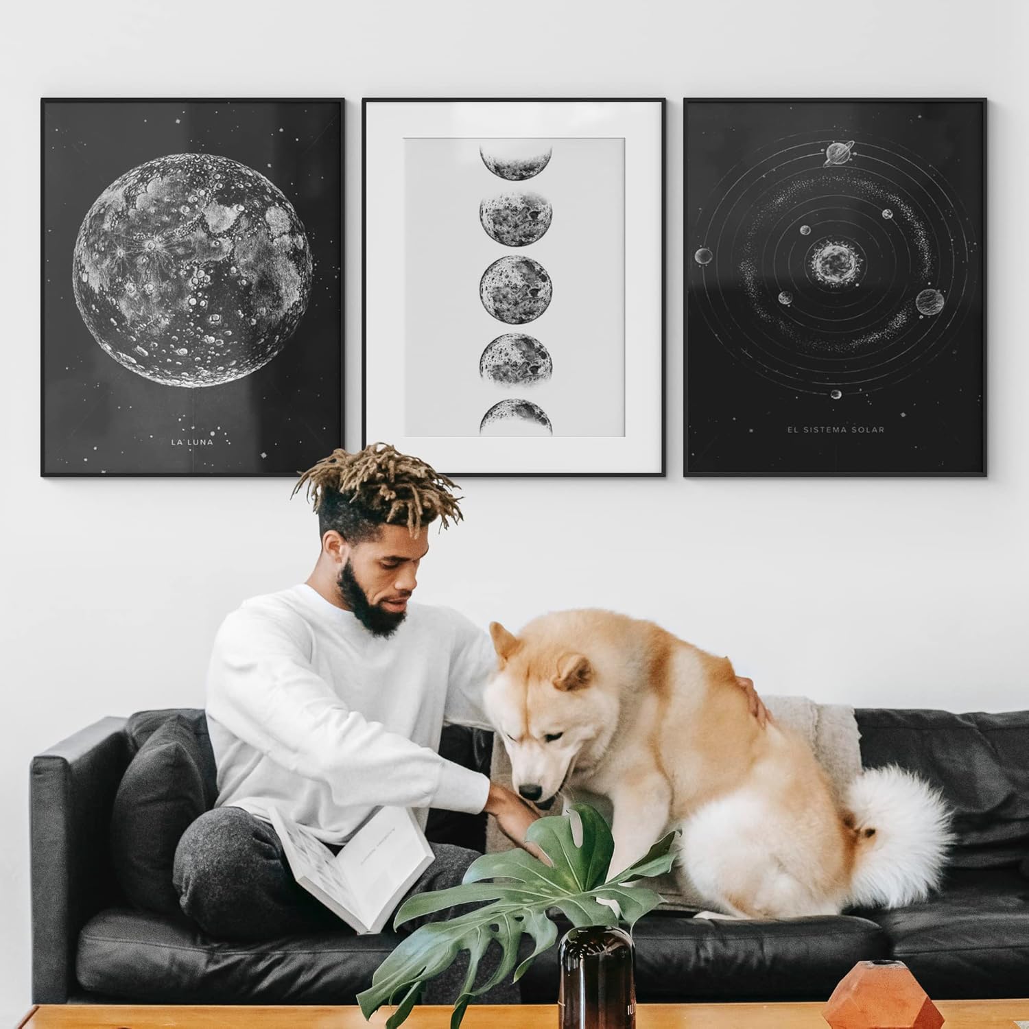 Homeforia – Marco metálico negro de 24 x 30pulgadas con paspartú de 18 x 24pulgadas, para fotos y rompecabezas, marco de aluminio con vidrio