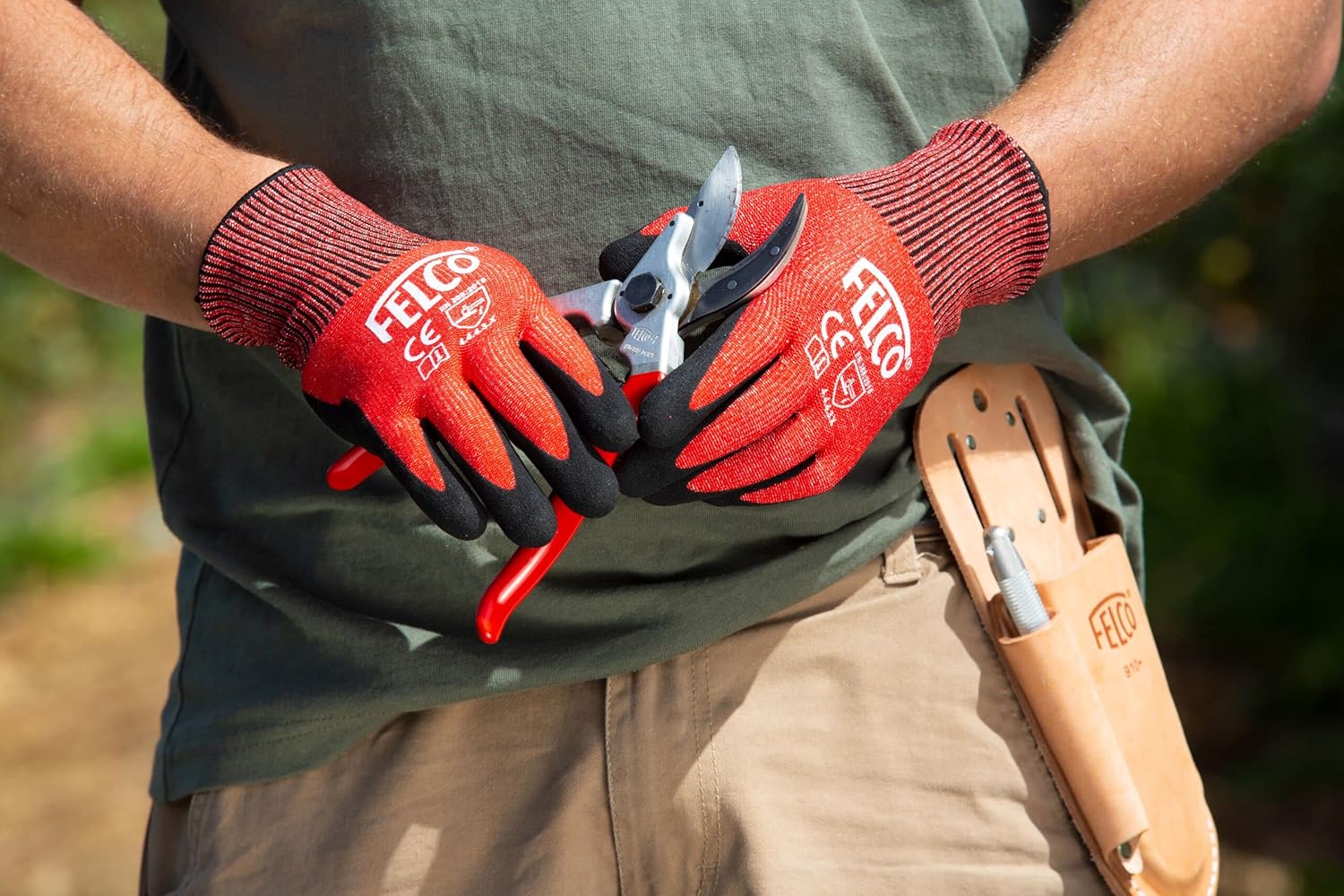 Felco F 910+ Funda, 13.8×5.9×2.0 in, Bronceado