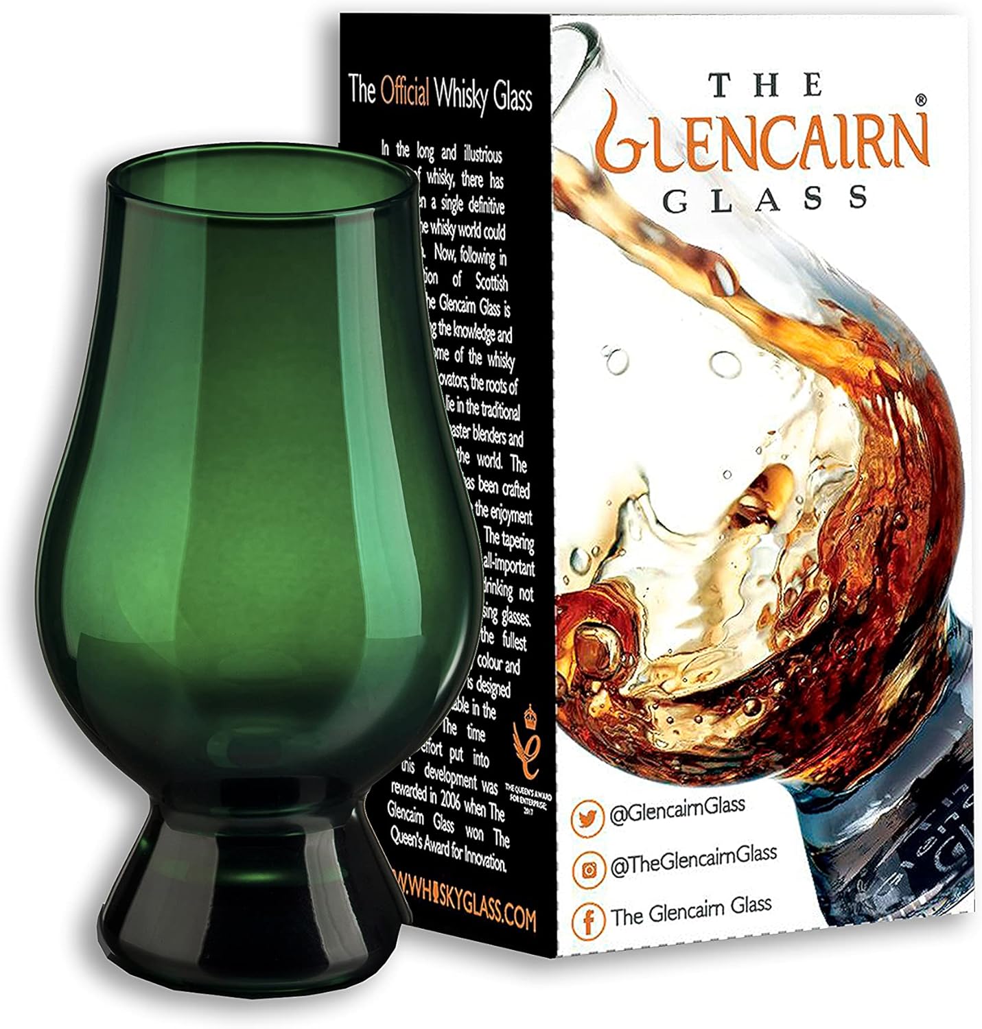 GLENCAIRN VIDRIO DE WHISKY VERDE EN CARTÓN DE REGALO