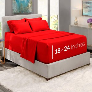 Nestl – Juego de sábanas con bolsillo extraprofundo y de microfibra suave, 6 piezas, sábanas y fundas de almohada resistentes a la decoloración, Nestl – Juego de sábanas con bolsillo extraprofundo y de microfibra suave, 6 piezas, sábanas y fundas de almohada resistentes a la decoloración,