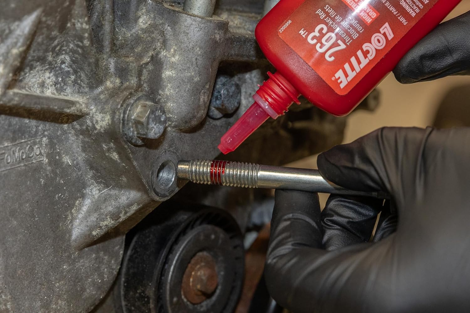 LOCTITE 263 Threadlocker para Automotriz Alta Resistencia, Tolerante al Aceite, Alta Temperatura, Fluorescente, Anaeróbico, Aplicaciones Pesadas