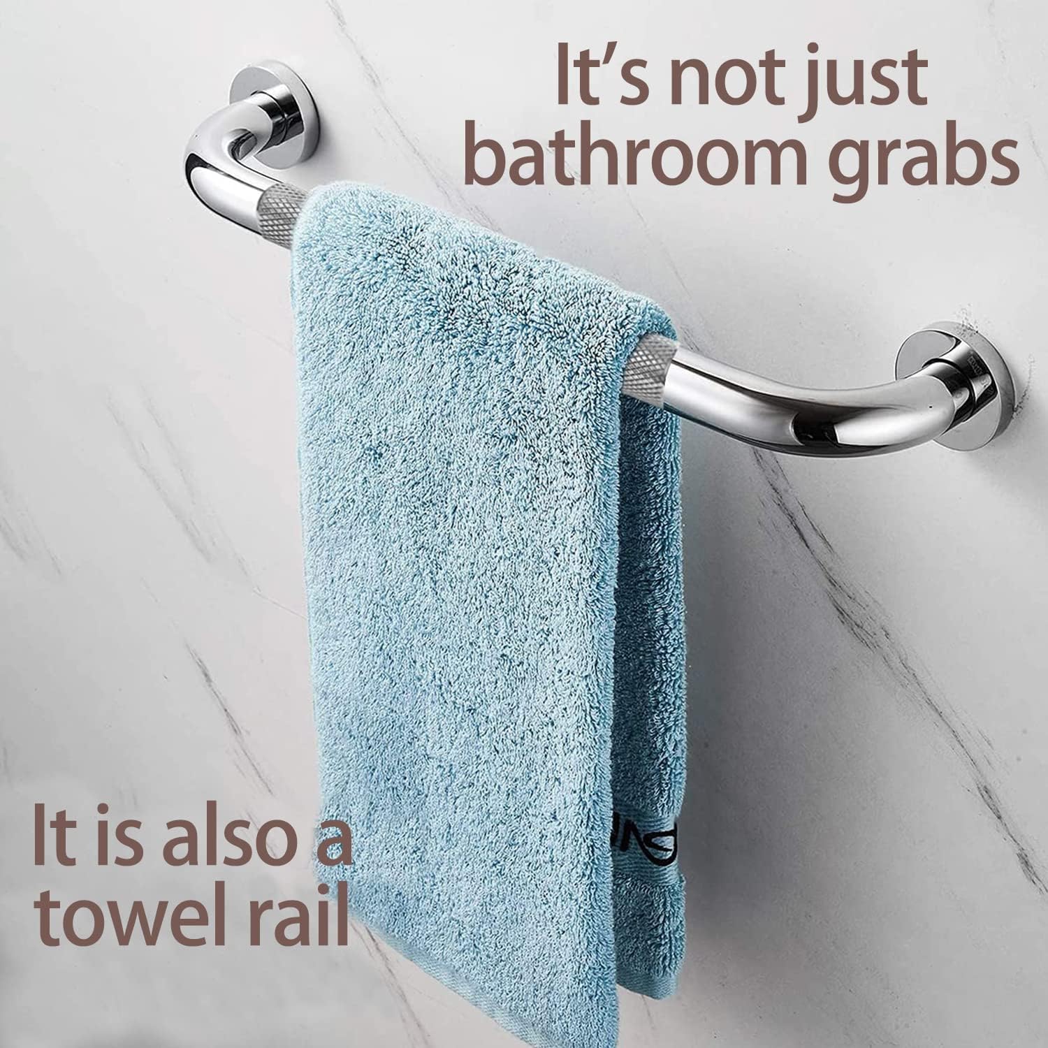 Barra de agarre mejorada para ducha, productos de equilibrio de seguridad de asistencia de ancianos de 16 pulgadas para baño, inodoro, mango de