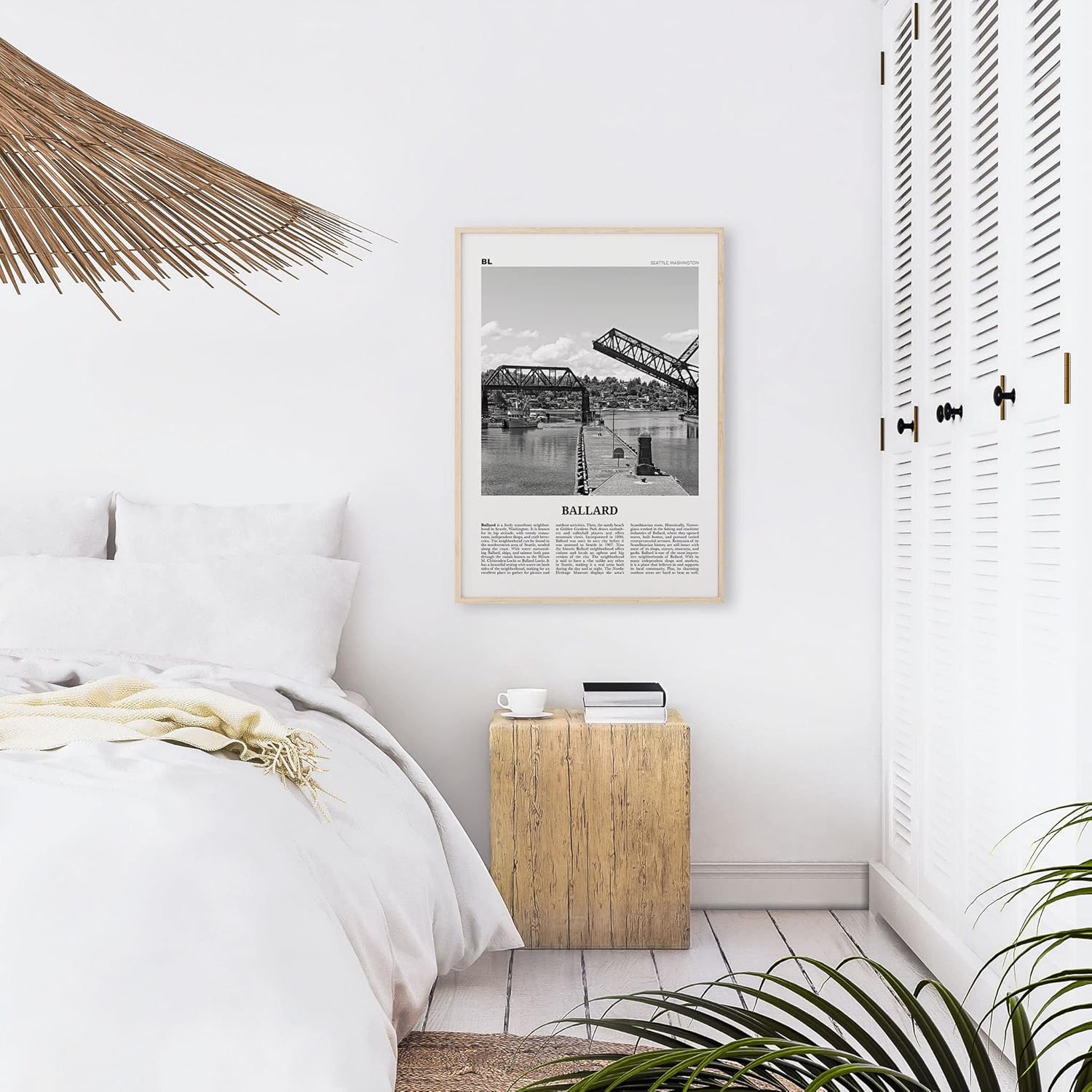PosterBallard Print Black And White, Ballard Wall Art, Ballard Poster, Ballard Photo, Ballard Wall Décor, Ballard Map, Usa