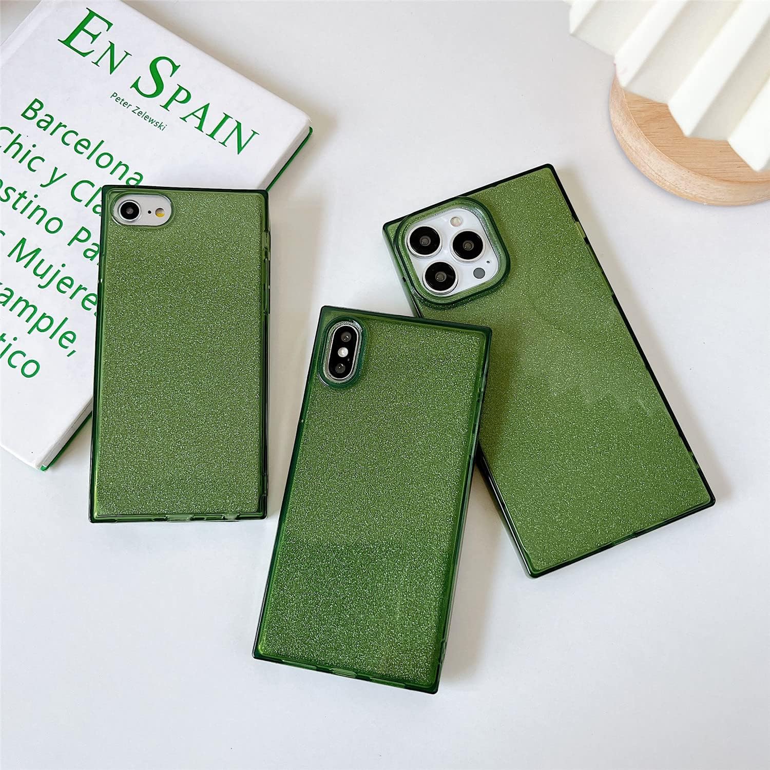 Cocomii Funda cuadrada para iPhone 13 Pro Max, con purpurina cuadrada, delgada, ligera, brillante, transparente y brillante, 2 estilos en 1, funda