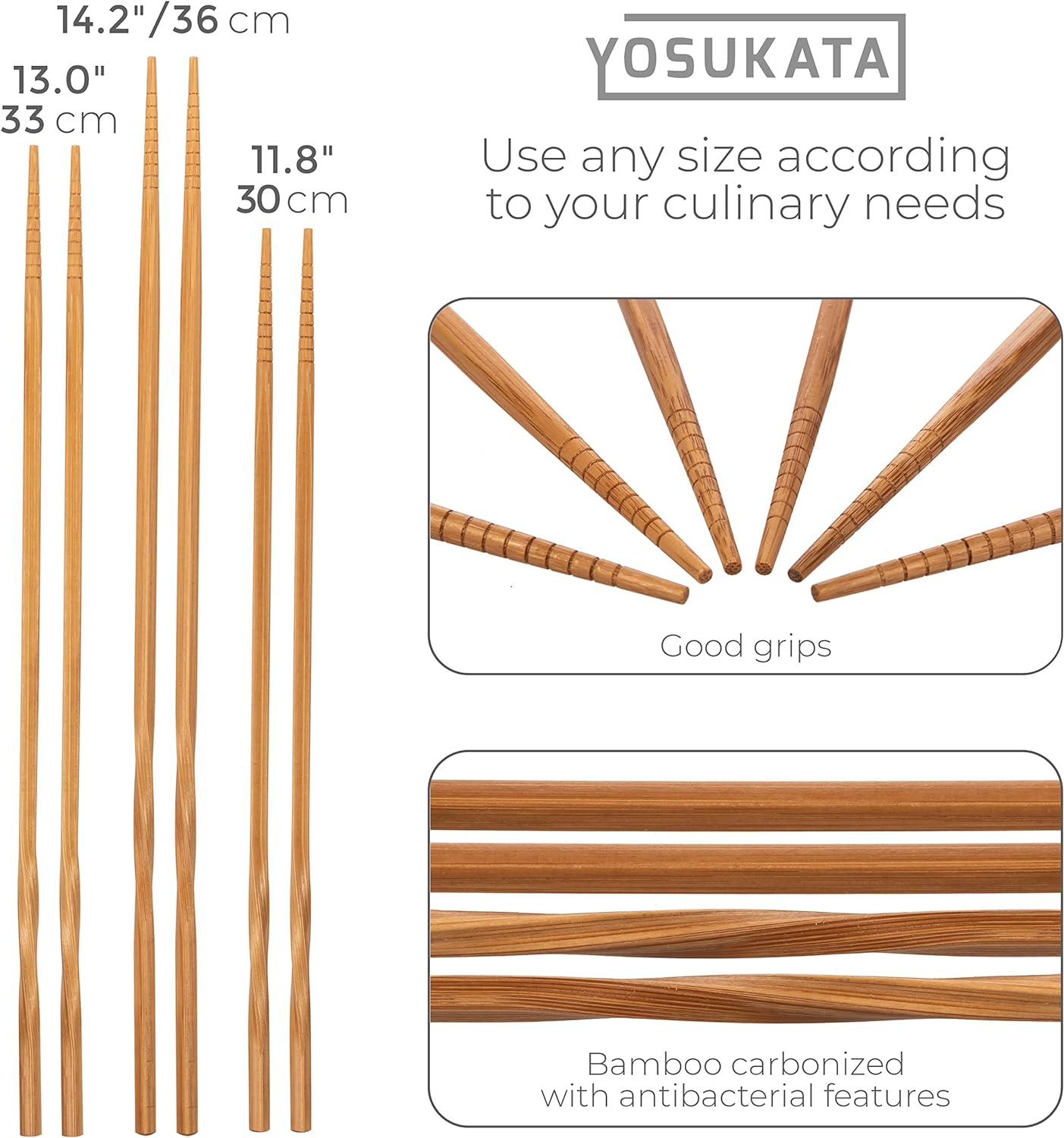 YOSUKATA Sartén para wok de acero al carbono, 13,5 pulgadas con espátula y cucharón de 17 pulgadas con cubierta de wok de hierro fundido, cubierta