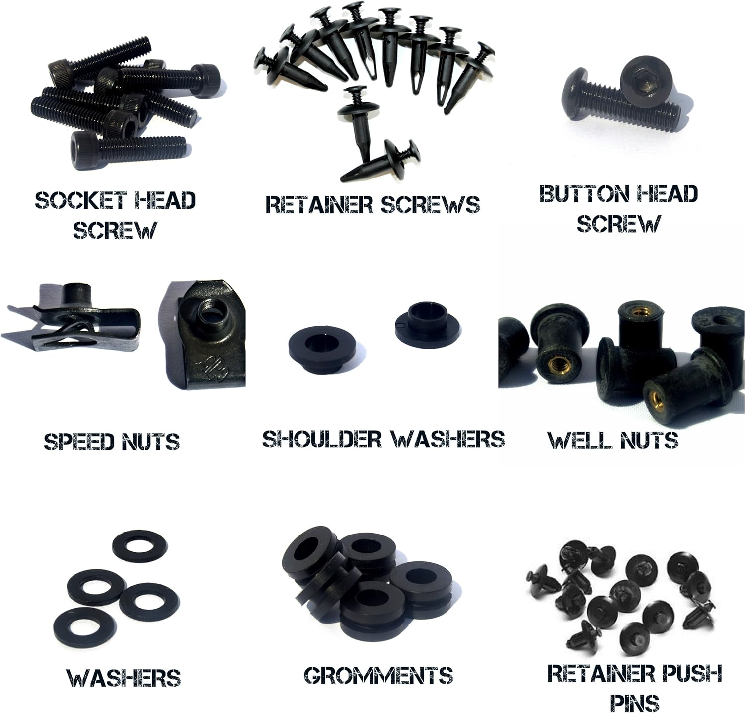 Kit completo de pernos de carenado de motocicleta para Yamaha YZF-R6 2003-2004  YZF-R6s 2006-2009 Tornillos, sujetadores y herrajes