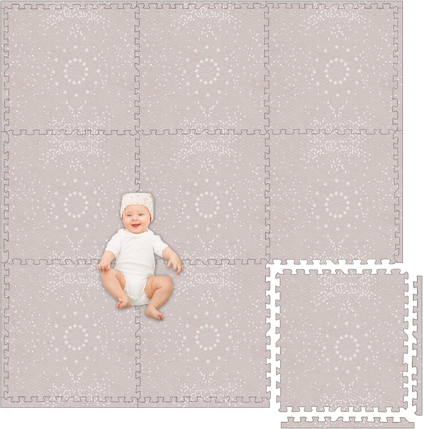 Play Platoon Alfombrillas de juego no tóxicas grandes para niños, 9 azulejos de 72 x 72 pulgadas, azulejos de espuma extragruesos, rompecabezas de