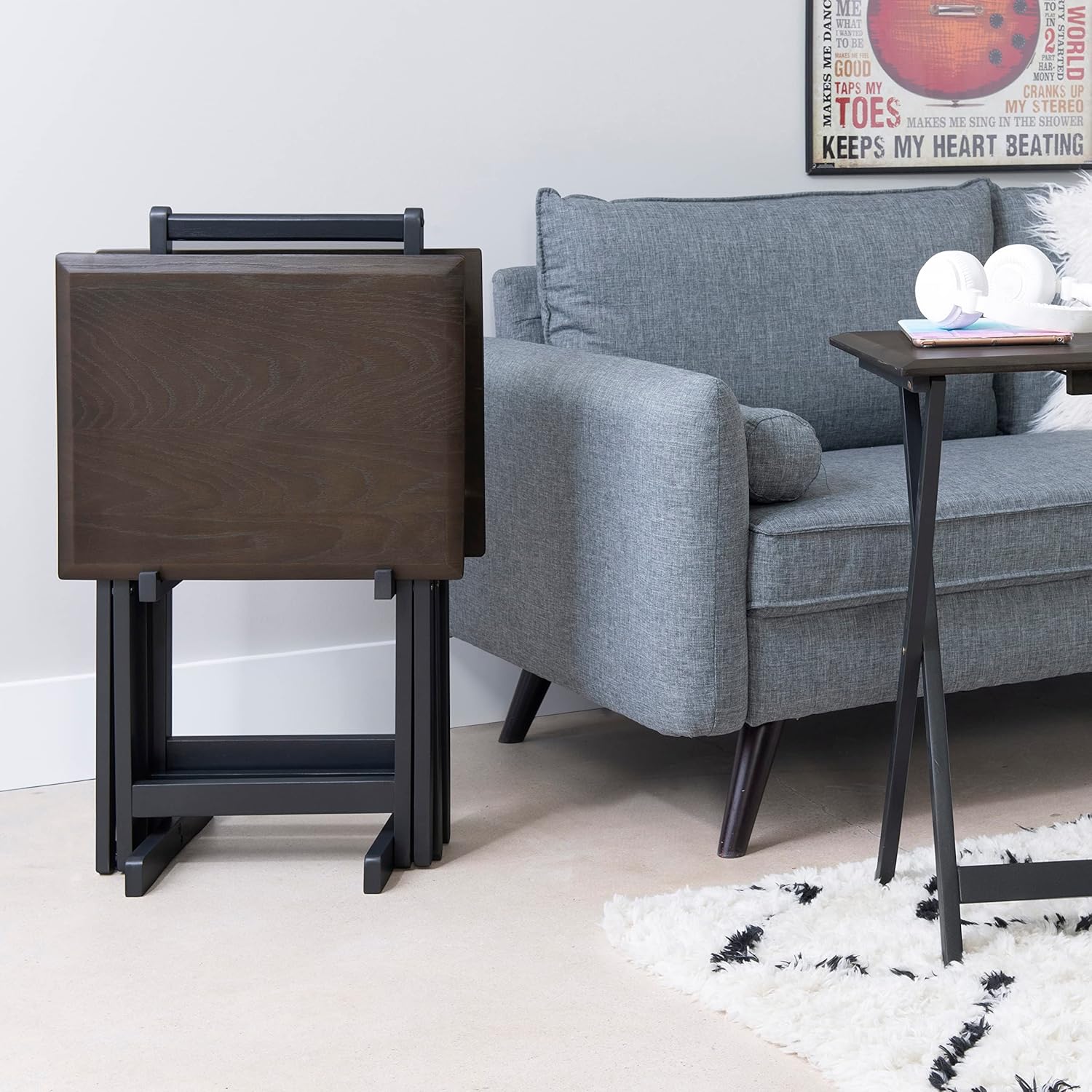 Linon Kearney – Juego de mesa gris
