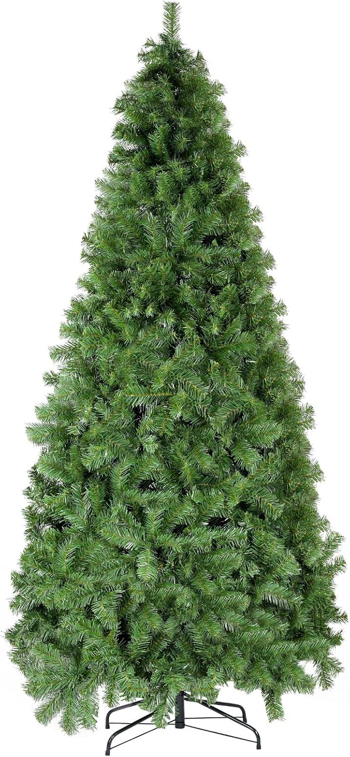Árbol de Navidad artificial de abeto de 6.5 pies con bisagras de metal de alta calidad, adecuado para el hogar, oficina, decoración de fiestas,