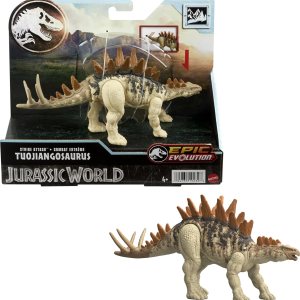 Mattel Jurassic World Strike Attack Tuojiangosaurus – Juguete de dinosaurio con acción de golpe único, articulaciones móviles, figura de acción con Mattel Jurassic World Strike Attack Tuojiangosaurus – Juguete de dinosaurio con acción de golpe único, articulaciones móviles, figura de acción con