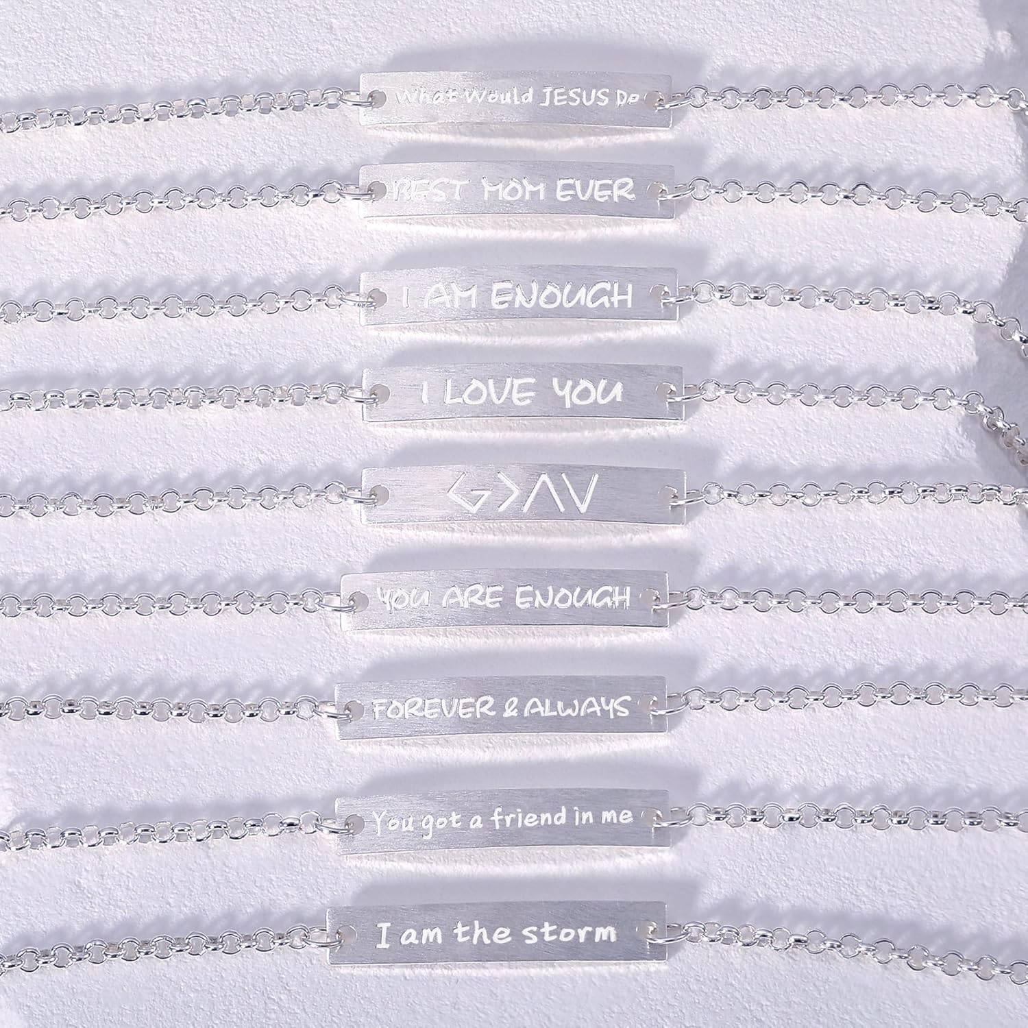 God is Greater Than The Highs and Lows Bracelet for Women, Bible Verse Bracelets, 925 Sterling Silver Bracelets for Women, Little Words Project